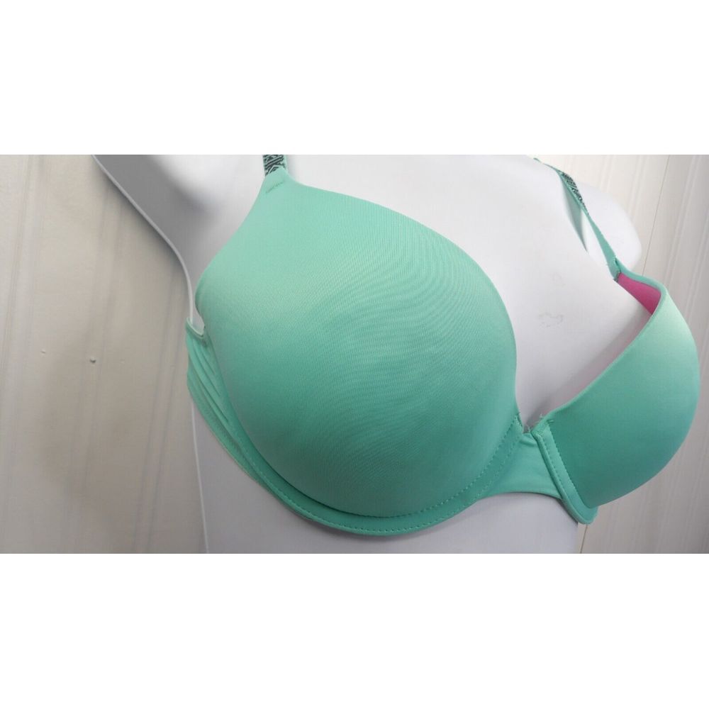 PINK Victoria's Secret Bra Green Underwired Convertible Tribal Print Straps 34C - Picture 2 of 10